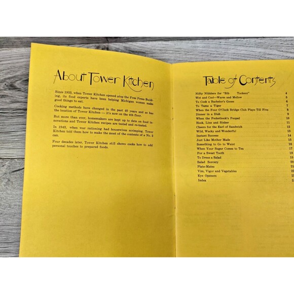 Recipes from the Tower Kitchen Cookbook Detroit Free Press Vintage Cookbook - Picture 4 of 6